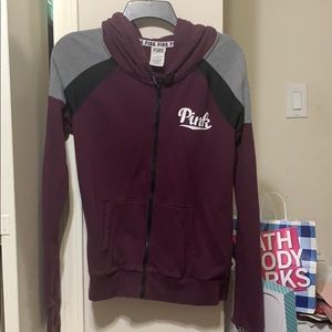 Pink full zip hoodie